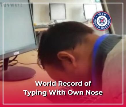 World Record of Typing With His Nose